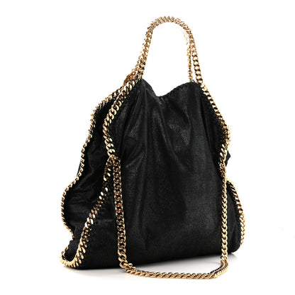 Stella McCartney Shaggy Deer Small Falabella Fold Over Tote Black 3 of 10