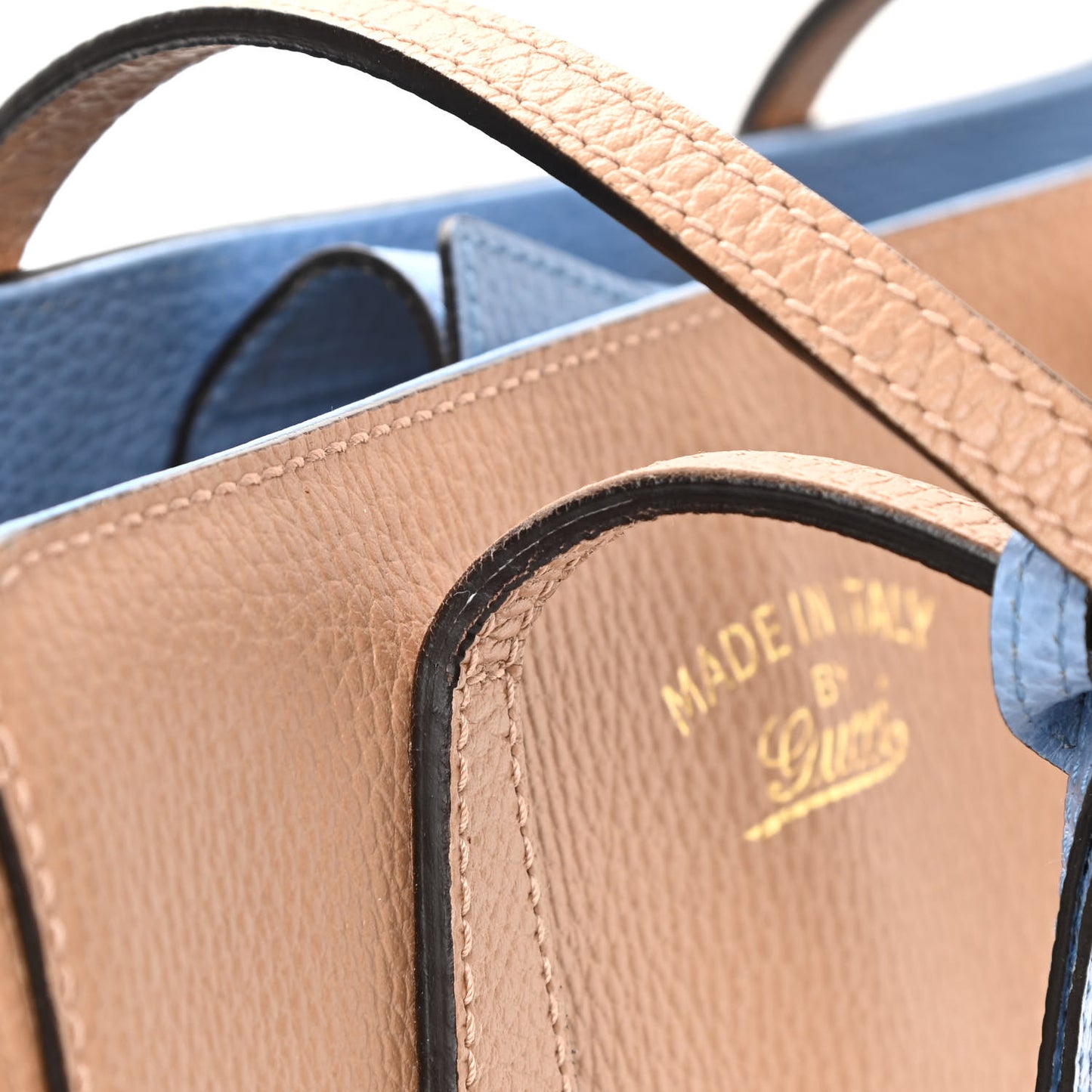 Dollar Calfskin Small Swing Tote Camelia Mineral Blue
