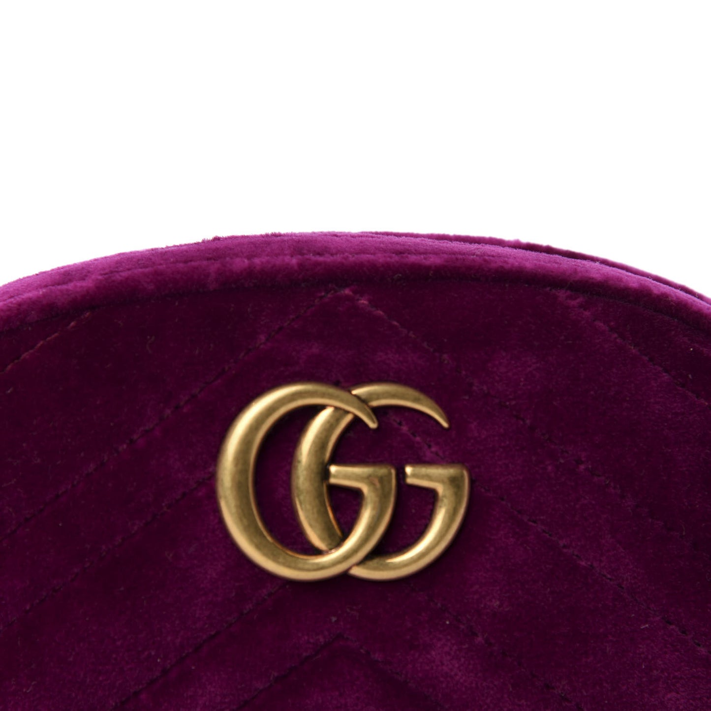 Velvet Matelasse GG Marmont Belt Bag 85 34 Fuchsia Violet Cyclamen