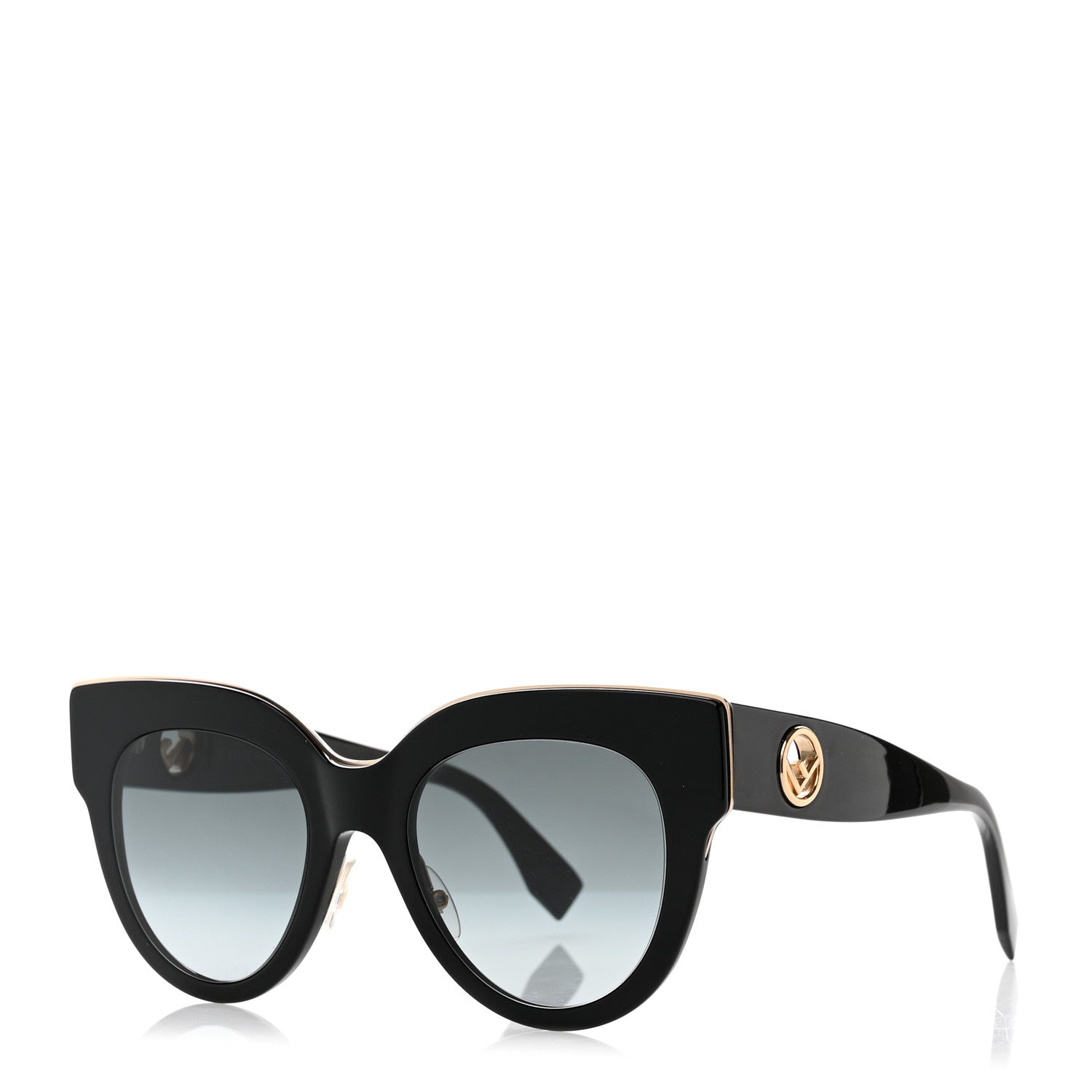 Fendi Acetate F is Fendi Cat Eye Sunglasses FF 0360/G/S Black 1 of 8