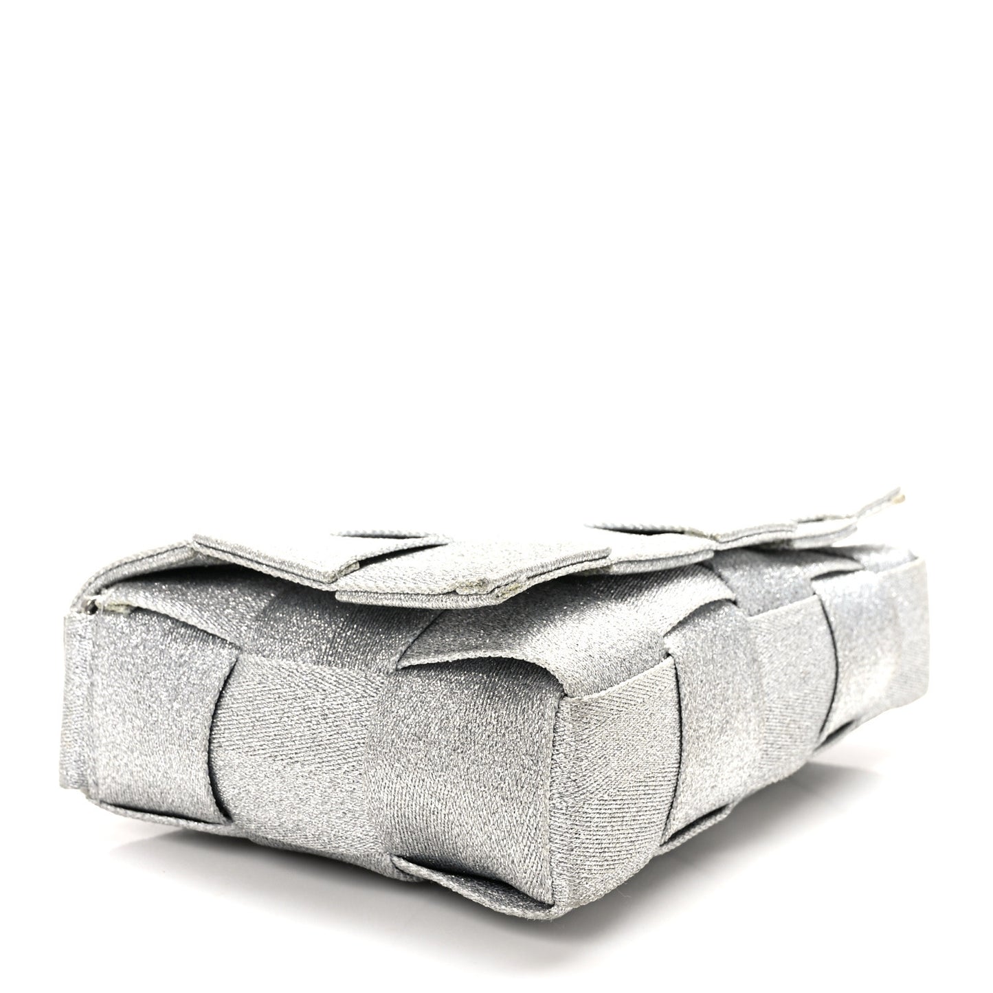 Webbing Maxi Intrecciato Cassette Bag Silver