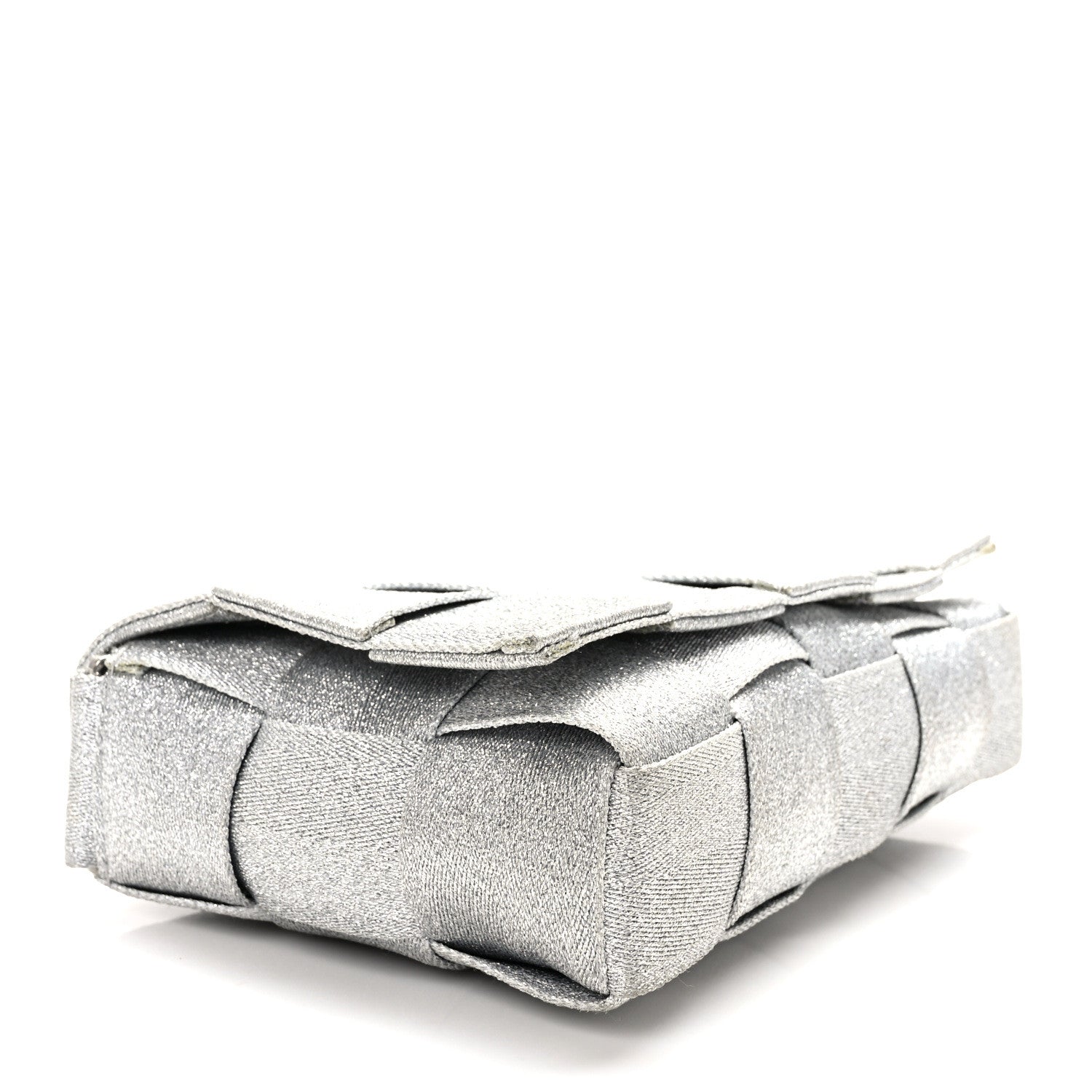 Bottega Veneta Webbing Maxi Intrecciato Cassette Bag Silver 4 of 10