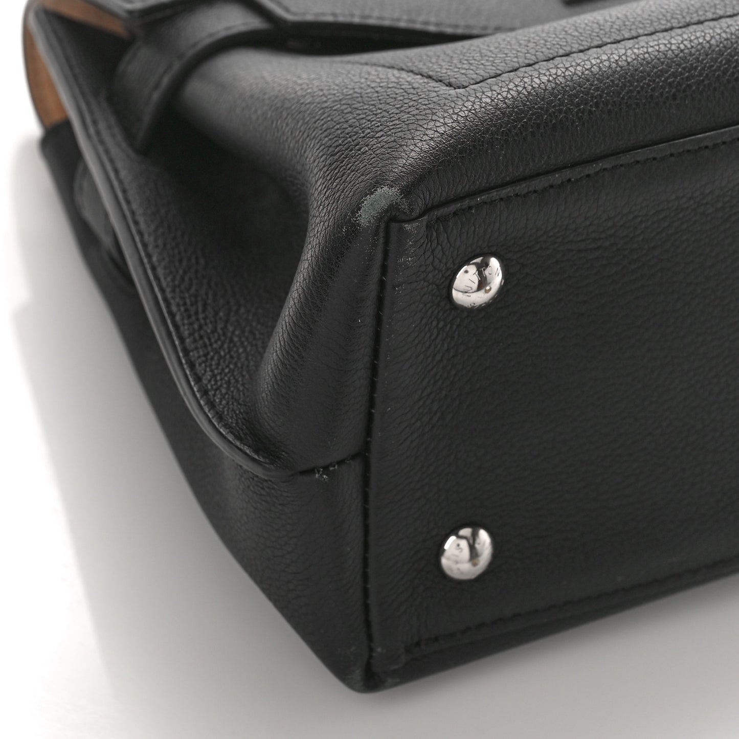 Soft Calfskin My Lockme Top Handle Black