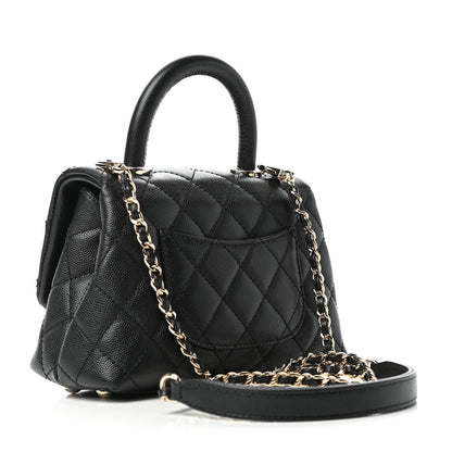 Chanel Caviar Quilted Extra Mini Coco Handle Flap Black 3 of 10