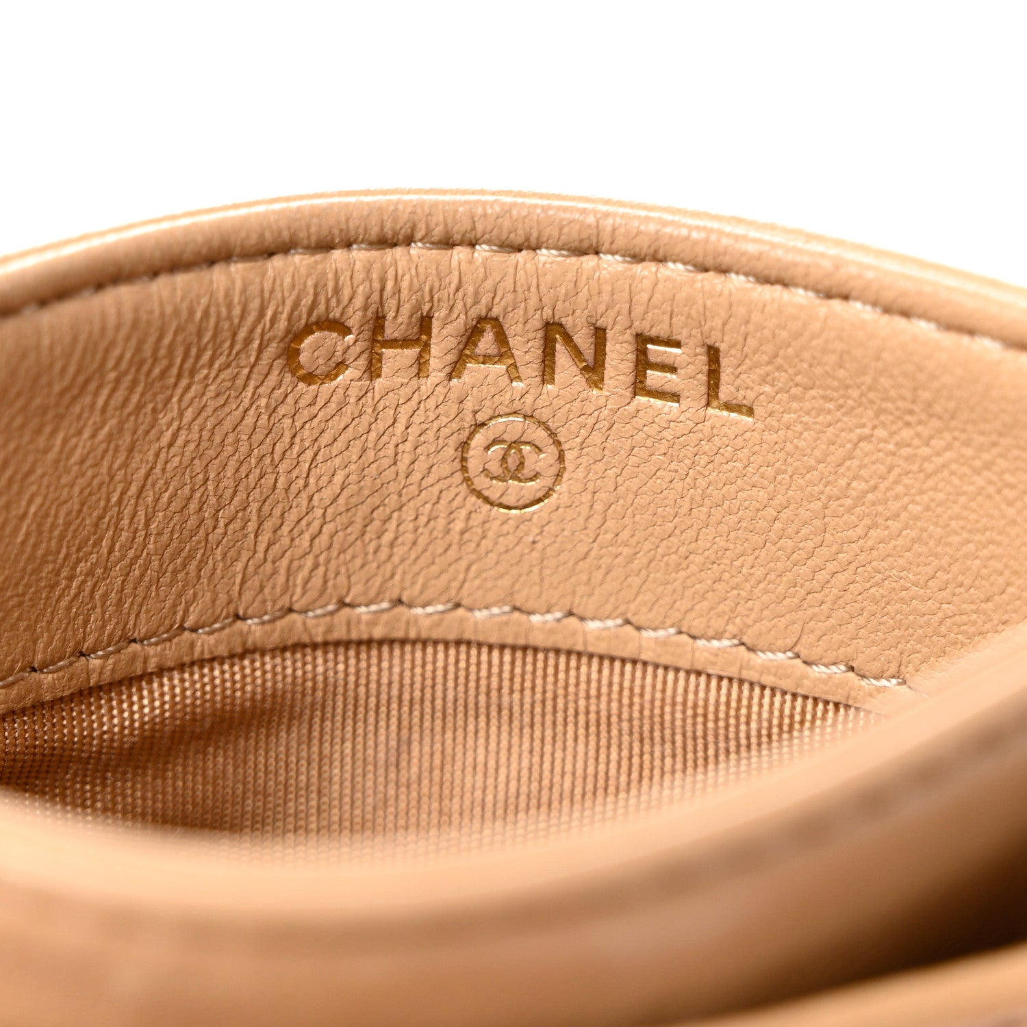 Chanel Lambskin Quilted Boy Card Holder Beige 6 of 10