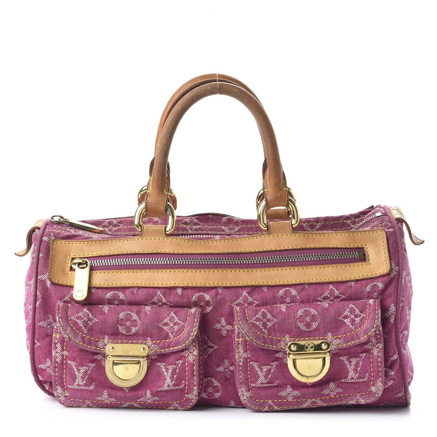 Monogram Denim Neo Speedy Fuchsia