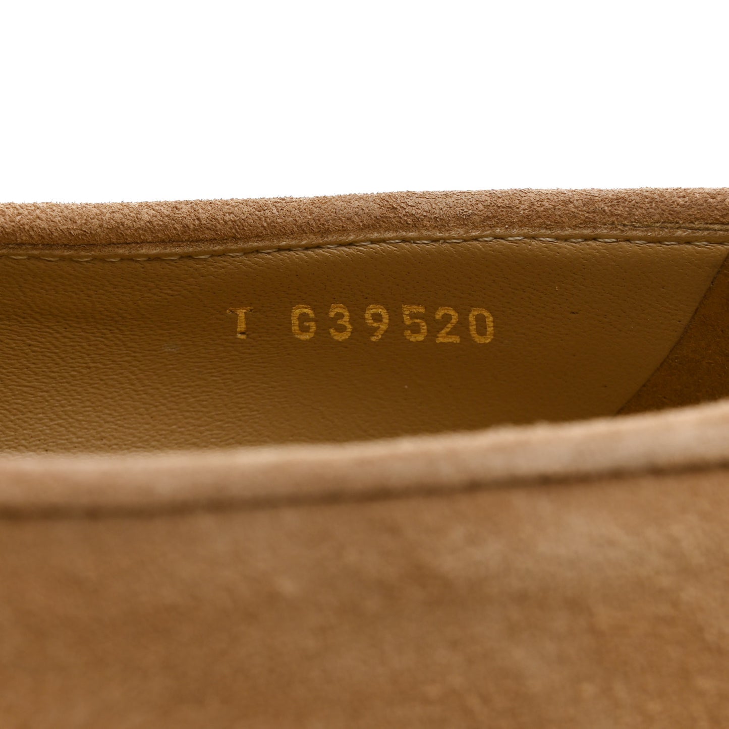 Suede Metal CC Mocassin Loafers 37 Beige