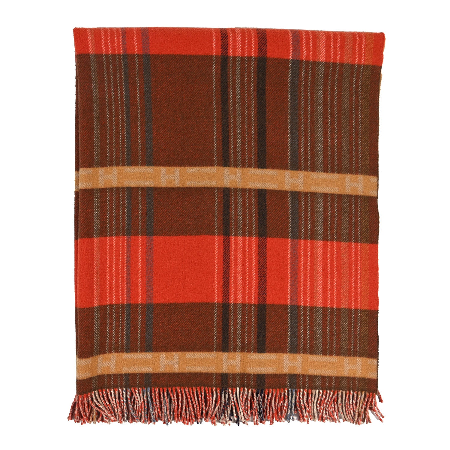 Hermes Wool Scott'H Blanket Potiron 1 of 3