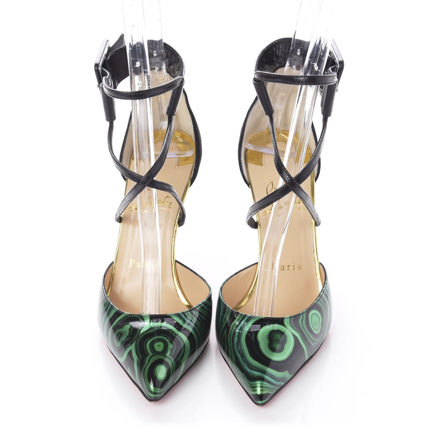 Veau Velours Nappa Patent Malachite Suzanna 100 Pumps 36 Vert Black