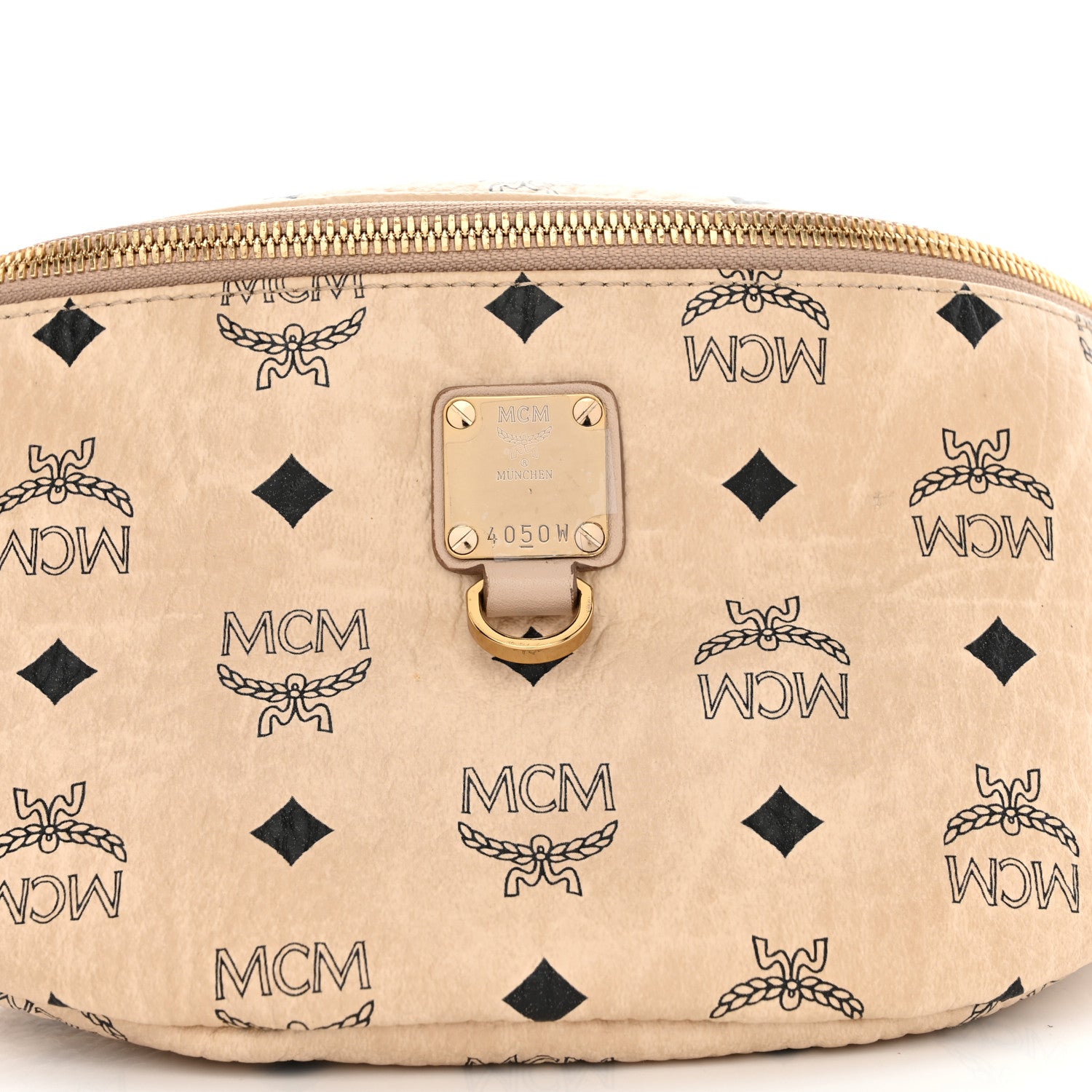 MCM Visetos Stark Belt Bag Beige 10 of 13