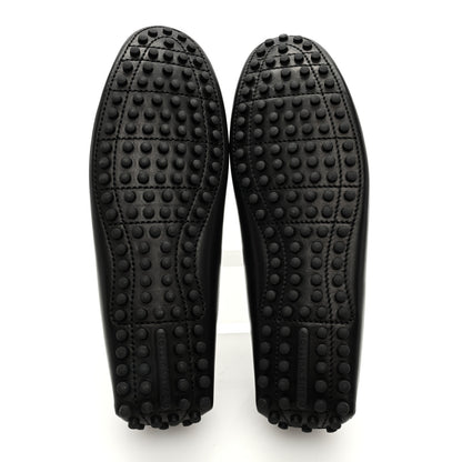 Louis Vuitton Calfskin Mens Flat LV Moccasin Loafers 10 Black 5 of 7