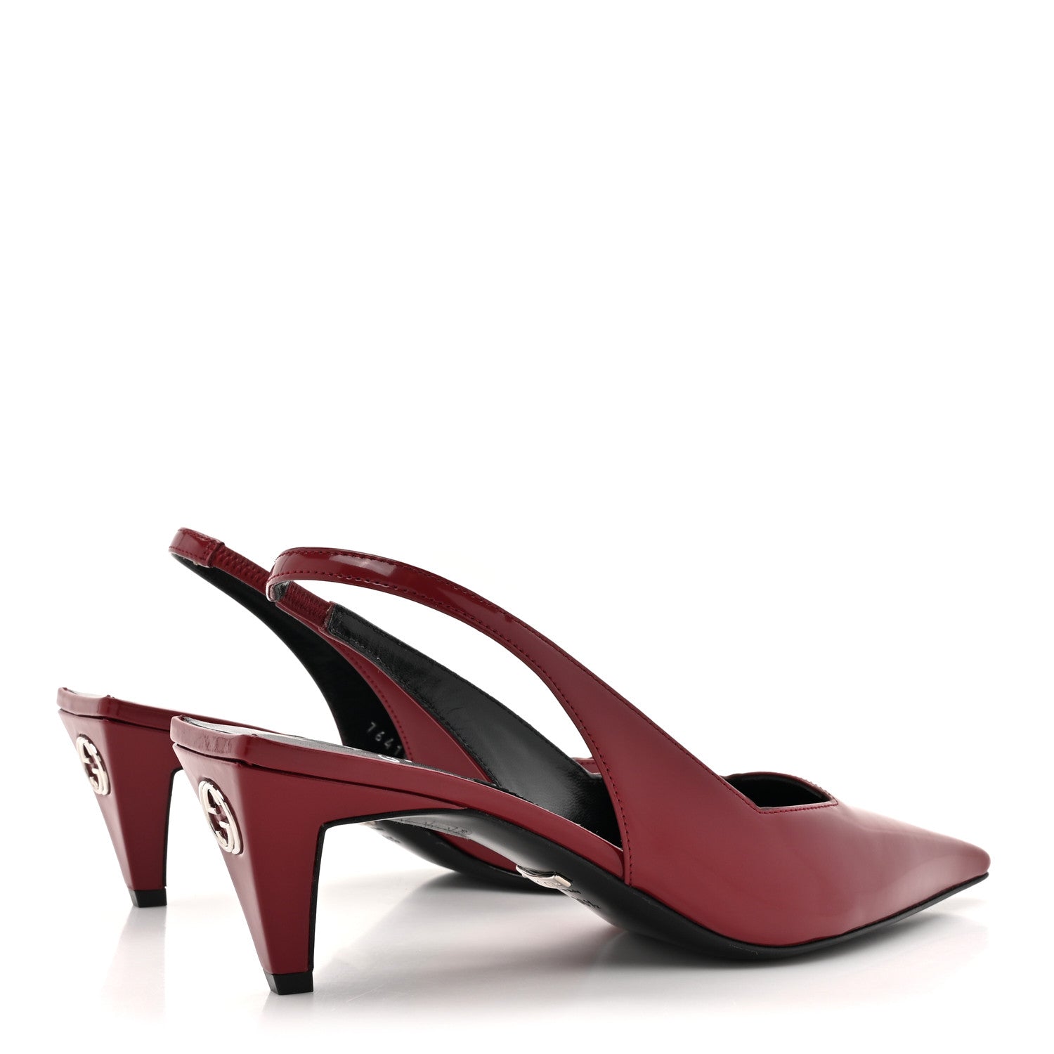 Gucci Nappa Mallory Pointed Toe Slingback Sandal 36.5 New Cherry 5 of 11