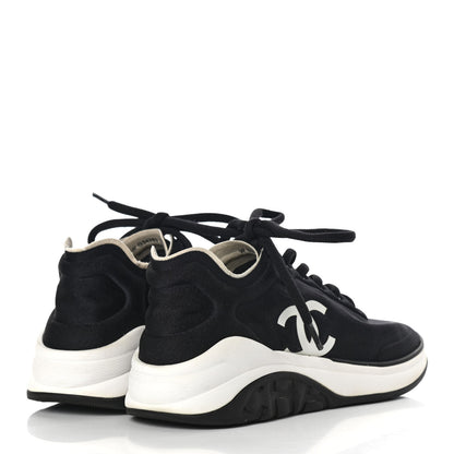 Chanel Lycra Womens CC Sneakers 36 Black 4 of 7