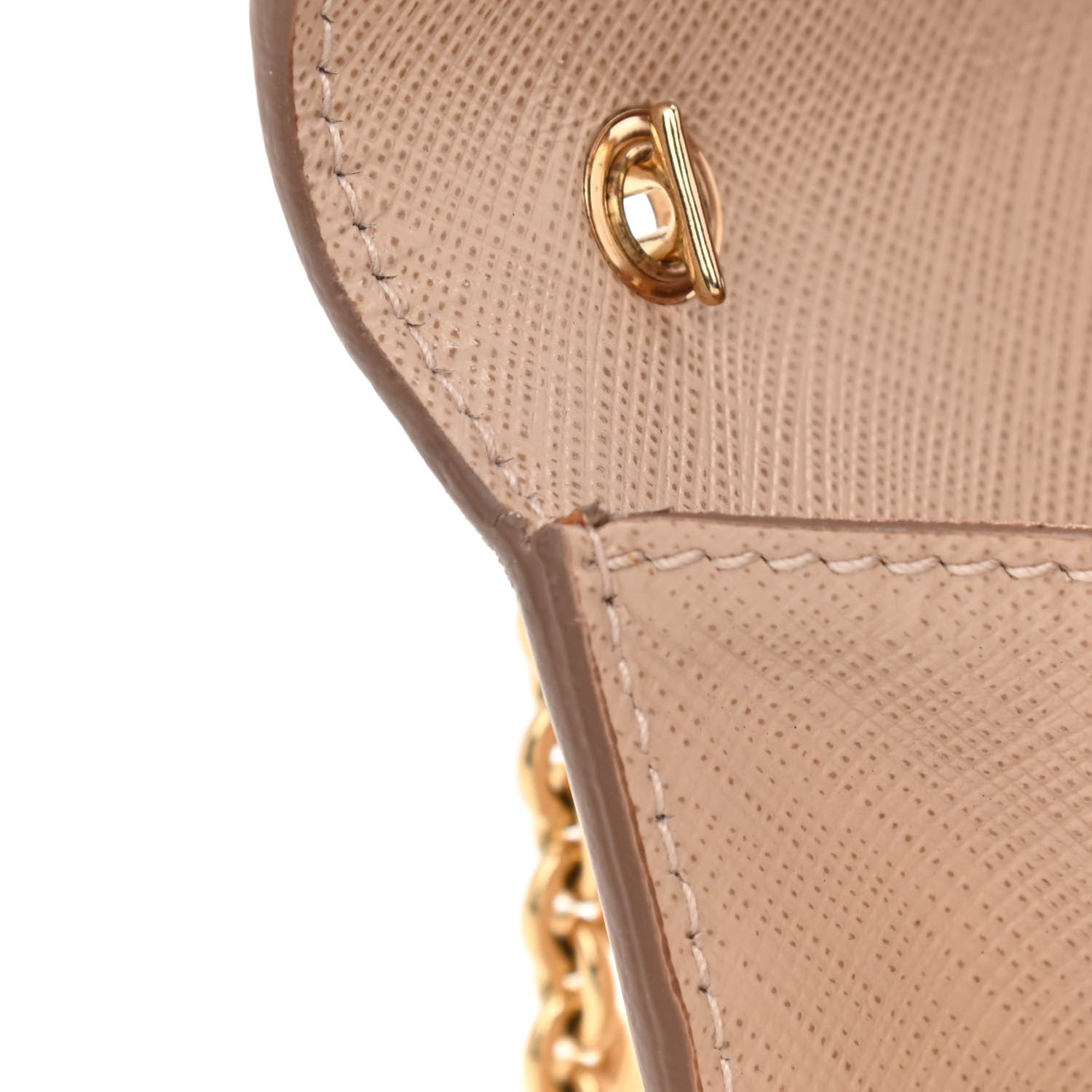 Salvatore Ferragamo Hammered Calfskin Mini Miss Vara Bow Chain Bag New Bisque 11 of 12