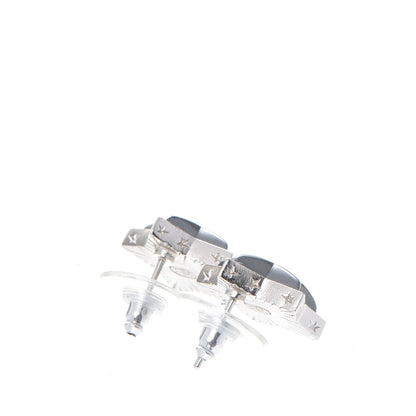 Chanel Resin Metal CC Star Earrings Silver 4 of 7