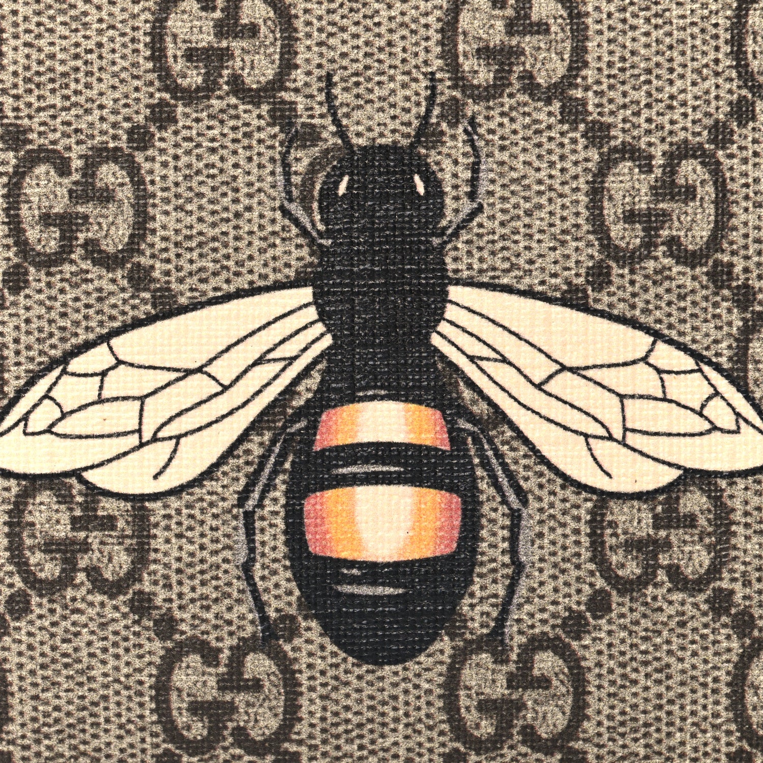 Gucci GG Supreme Monogram Bee Bi-Fold Wallet Beige 8 of 9