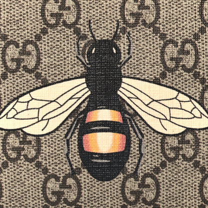 Gucci GG Supreme Monogram Bee Bi-Fold Wallet Beige 8 of 9