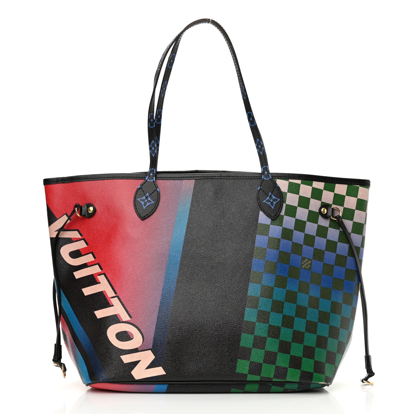 Damier Race Neverfull MM Noir Rouge