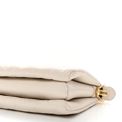 Louis Vuitton Lambskin Embossed Monogram Coussin PM Cream 8 of 12