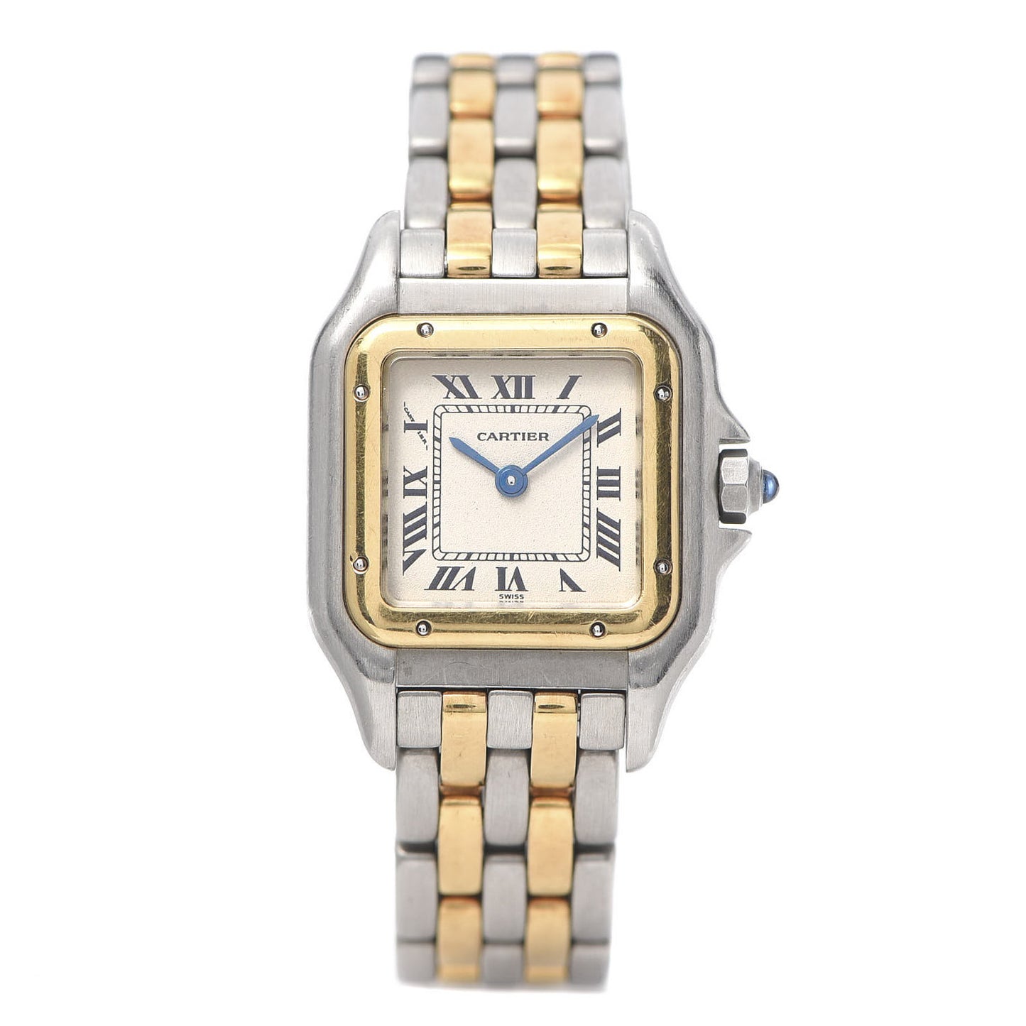 Stainless Steel 18K Yellow Gold 22mm Panthere Quartz Watch