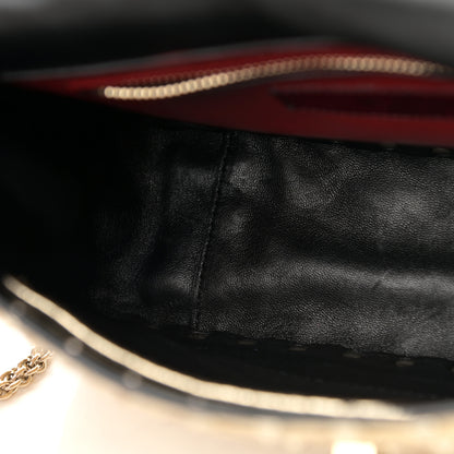 Valentino Garavani Metallic Wrinkled Lambskin Medium Rockstud Spike Shoulder Bag Mekong 10 of 12