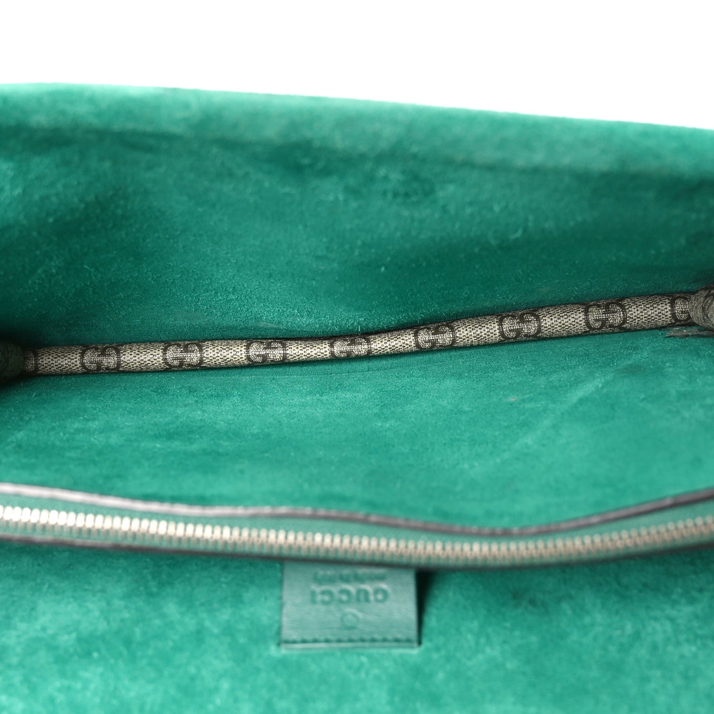 GG Supreme Monogram Embroidered Medium Dionysus Shoulder Bag Emerald