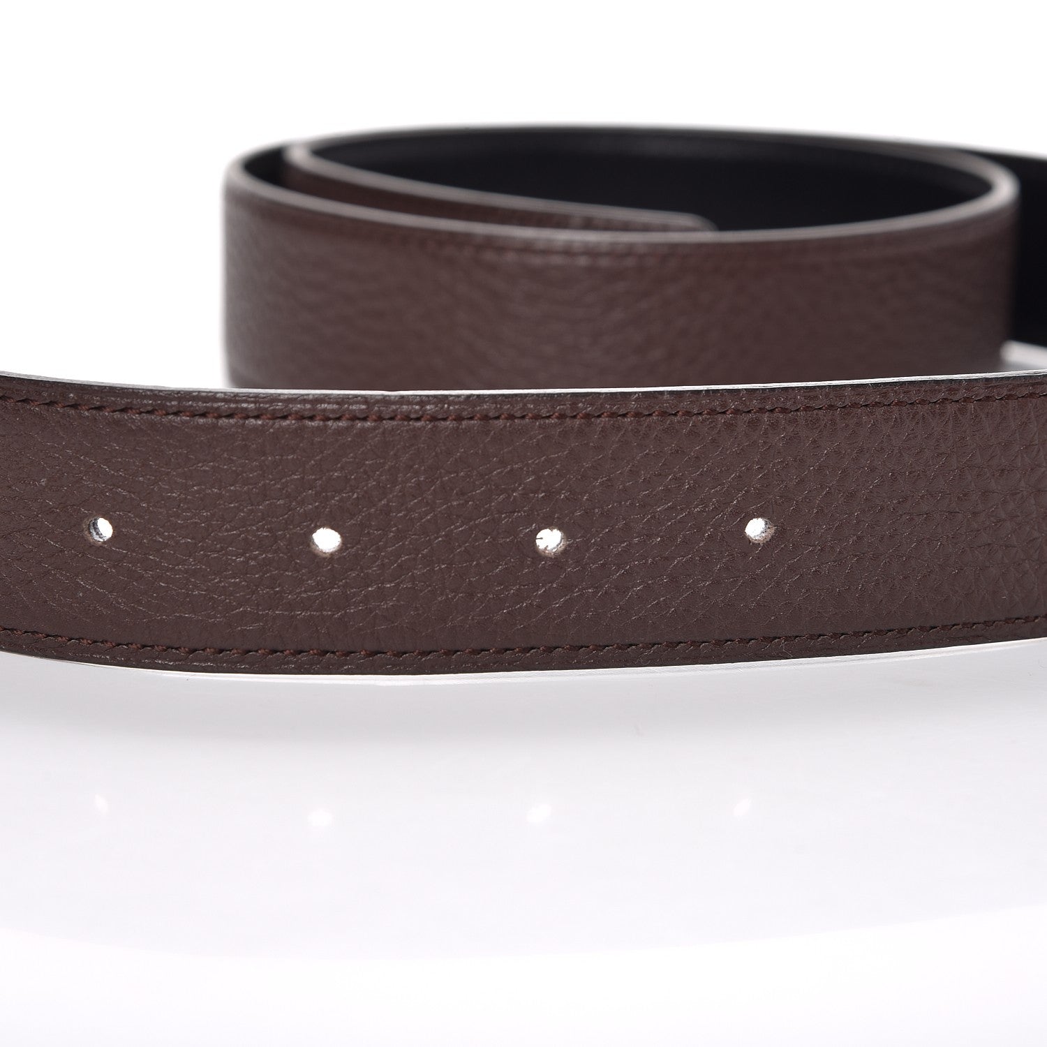 Hermes Box Togo 32mm H Belt 85 Black Chocolate 6 of 7
