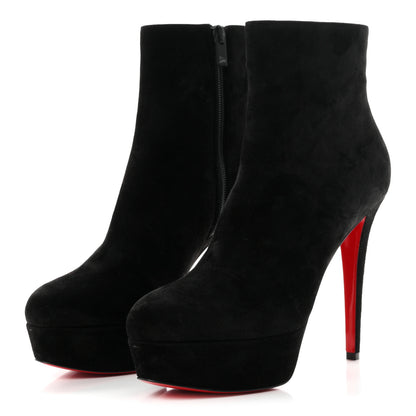 Christian Louboutin Veau Velours Bianca 120 Ankle Booties 39 Black 4 of 8