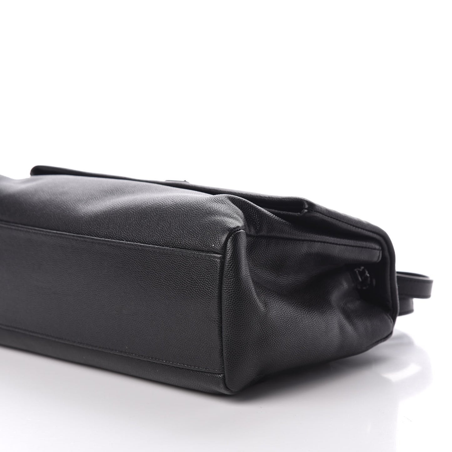 Grain De Poudre Medium West Hollywood Monogram Fold-Over Black
