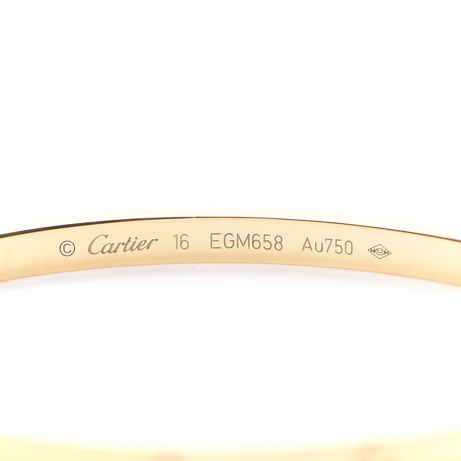 Cartier 18K Yellow Gold Small LOVE Bracelet 16 5 of 6