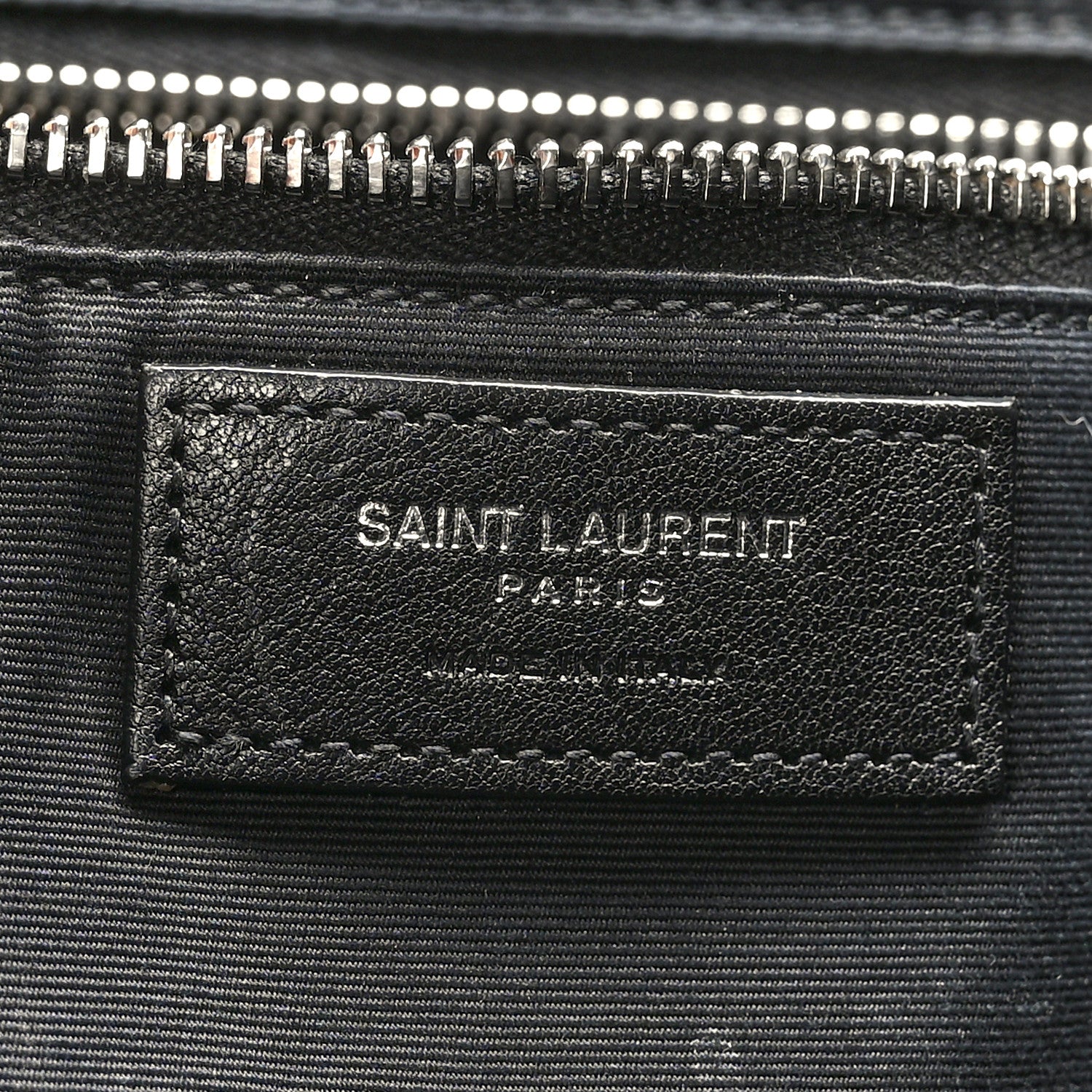 Saint Laurent Raffia Linen Calfskin Rive Gauche Tote Black 6 of 9