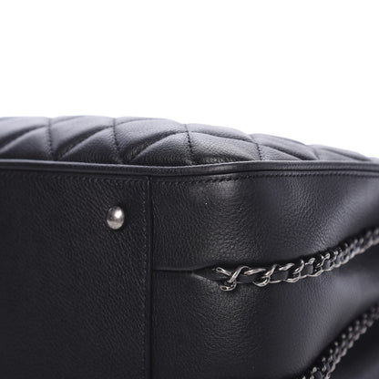 Chanel Calfskin Quilted Frame In Chain Tote Black 10 of 11