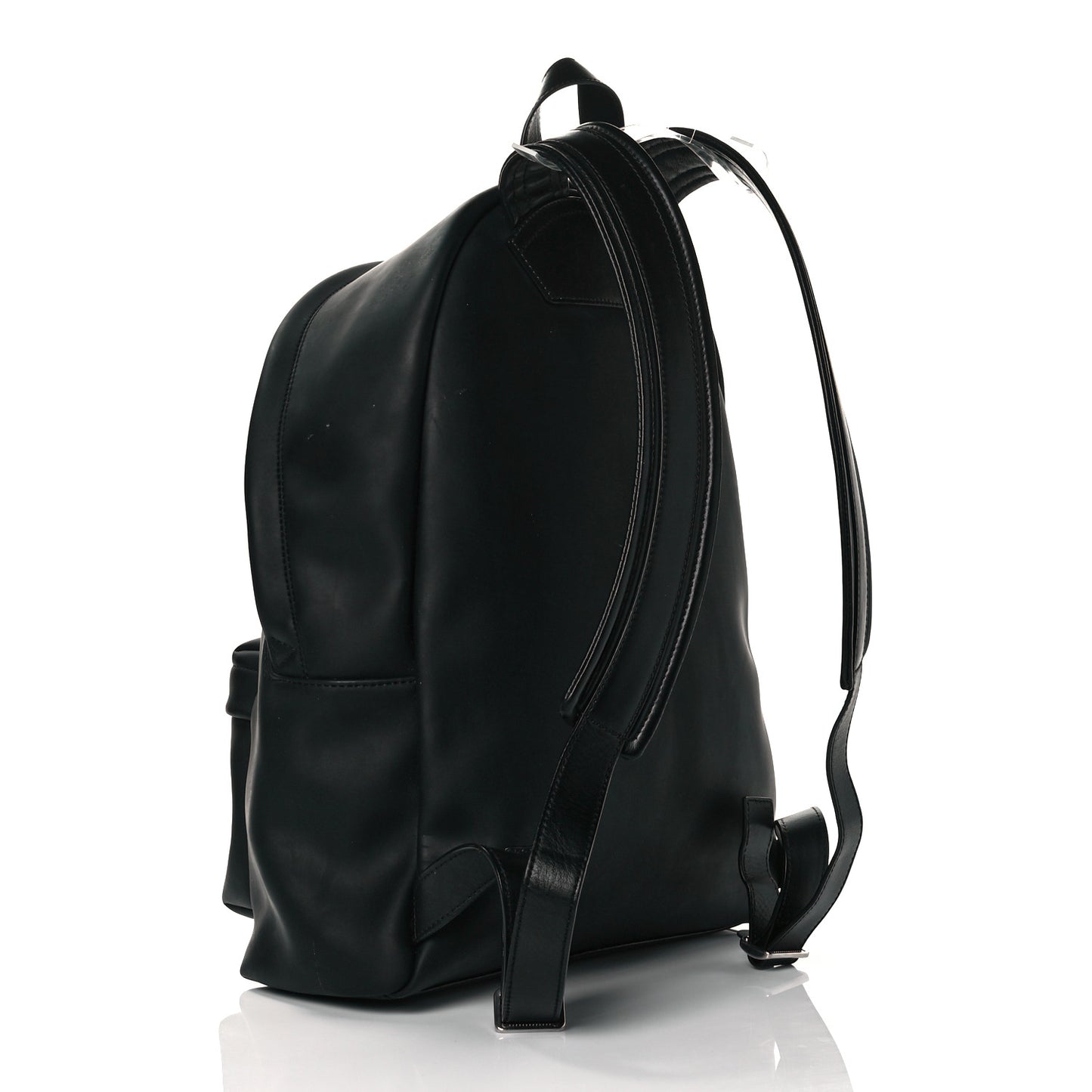 Calfskin Logo Small Backpack Black