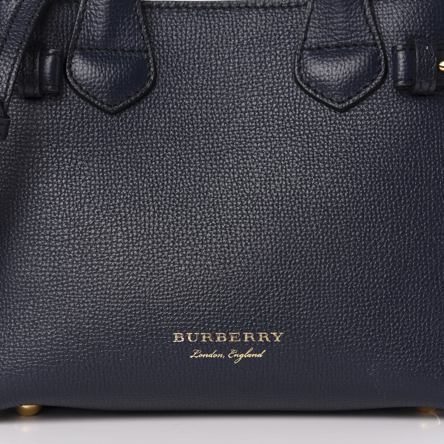 Grainy Calfskin House Check Baby Banner Tote Ink Blue