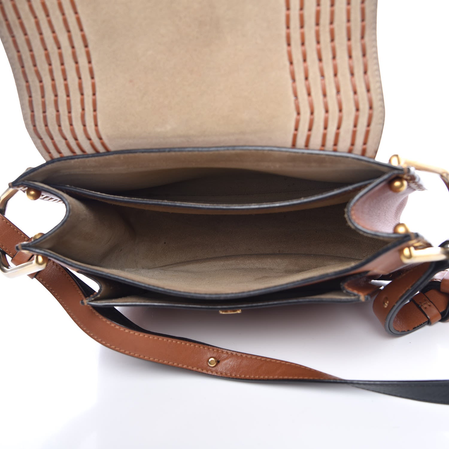Chloe Calfskin Braided Medium Hudson Shoulder Bag Caramel 5 of 16