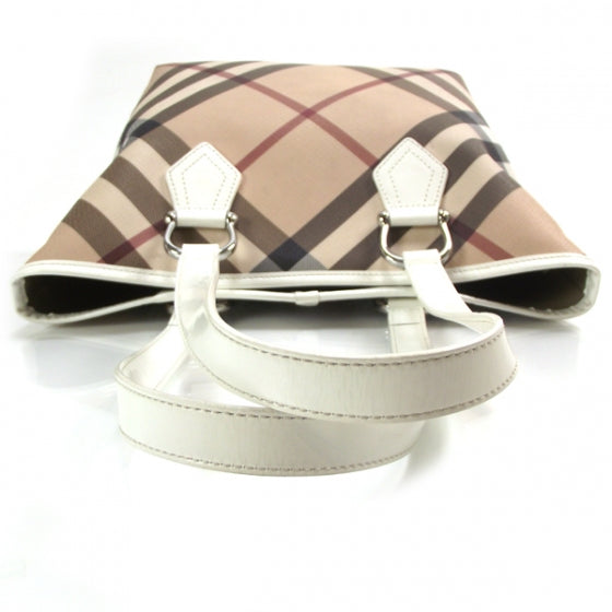 Burberry Nova Check Tote White 6 of 10