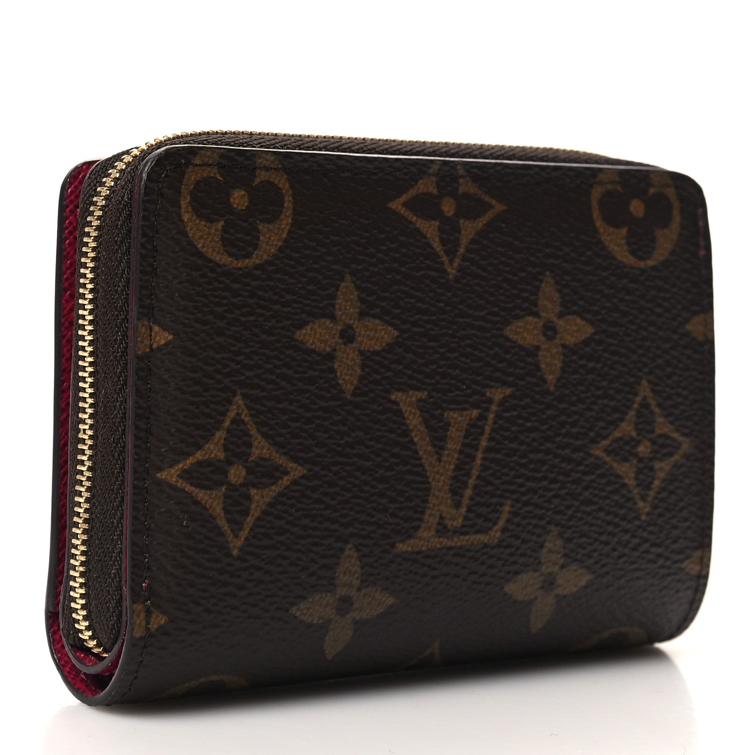 Louis Vuitton Monogram Lou Zippy Compact Wallet Red 3 of 8