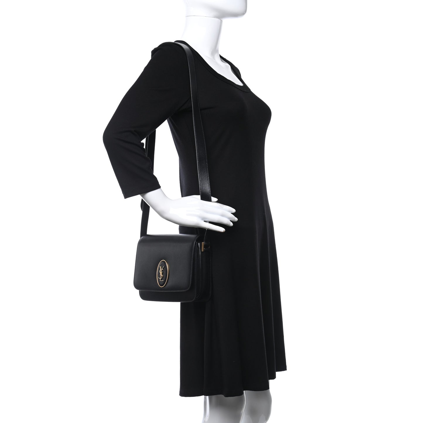 Calfskin Le 61 Shoulder Bag Black
