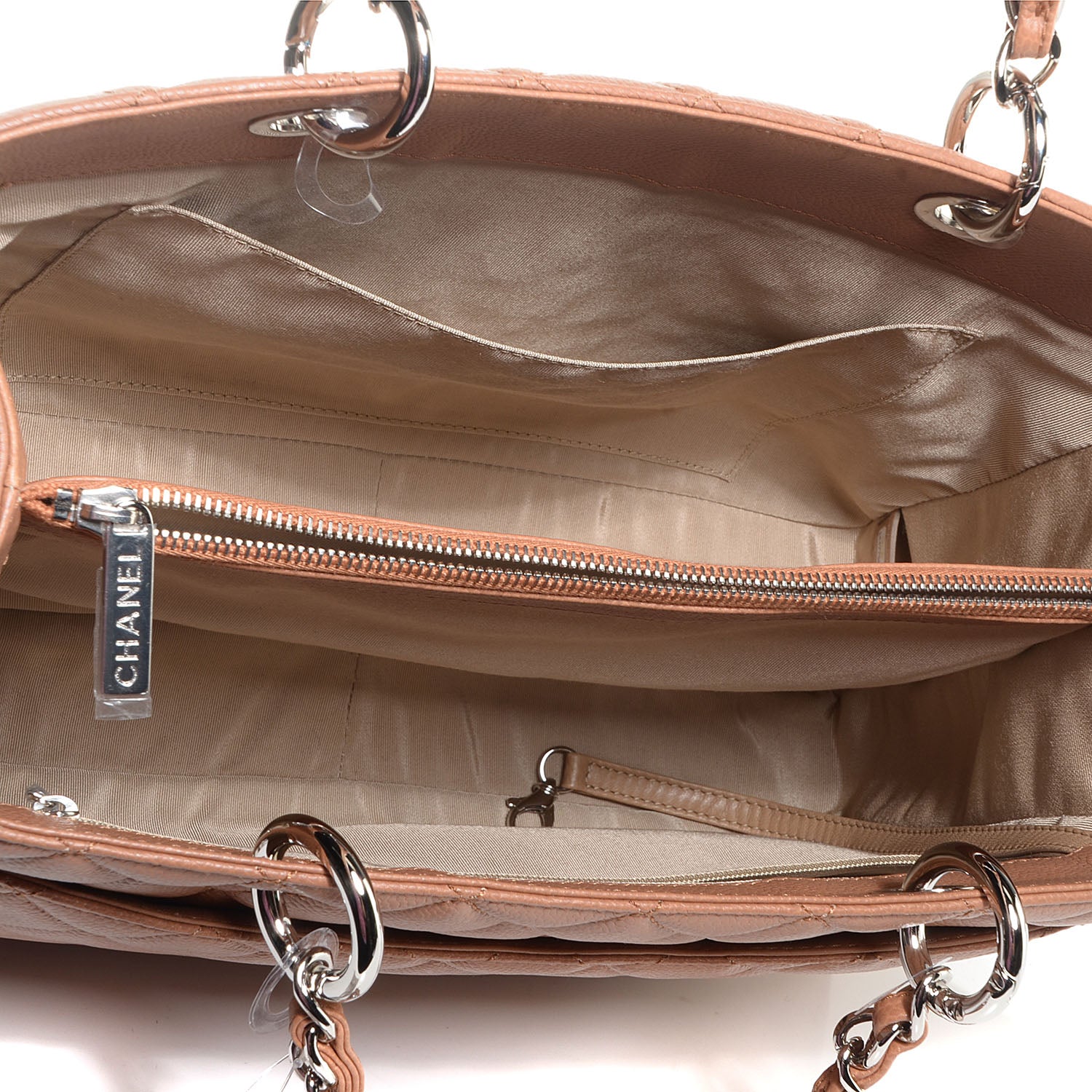 Chanel Caviar Grand Shopping Tote GST Dark Beige 5 of 7