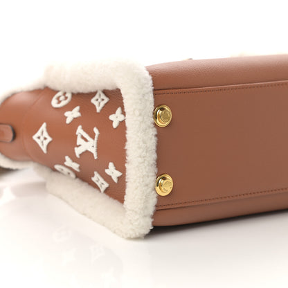 Louis Vuitton Grained Calfskin Shearling On My Side PM Caramel 8 of 10
