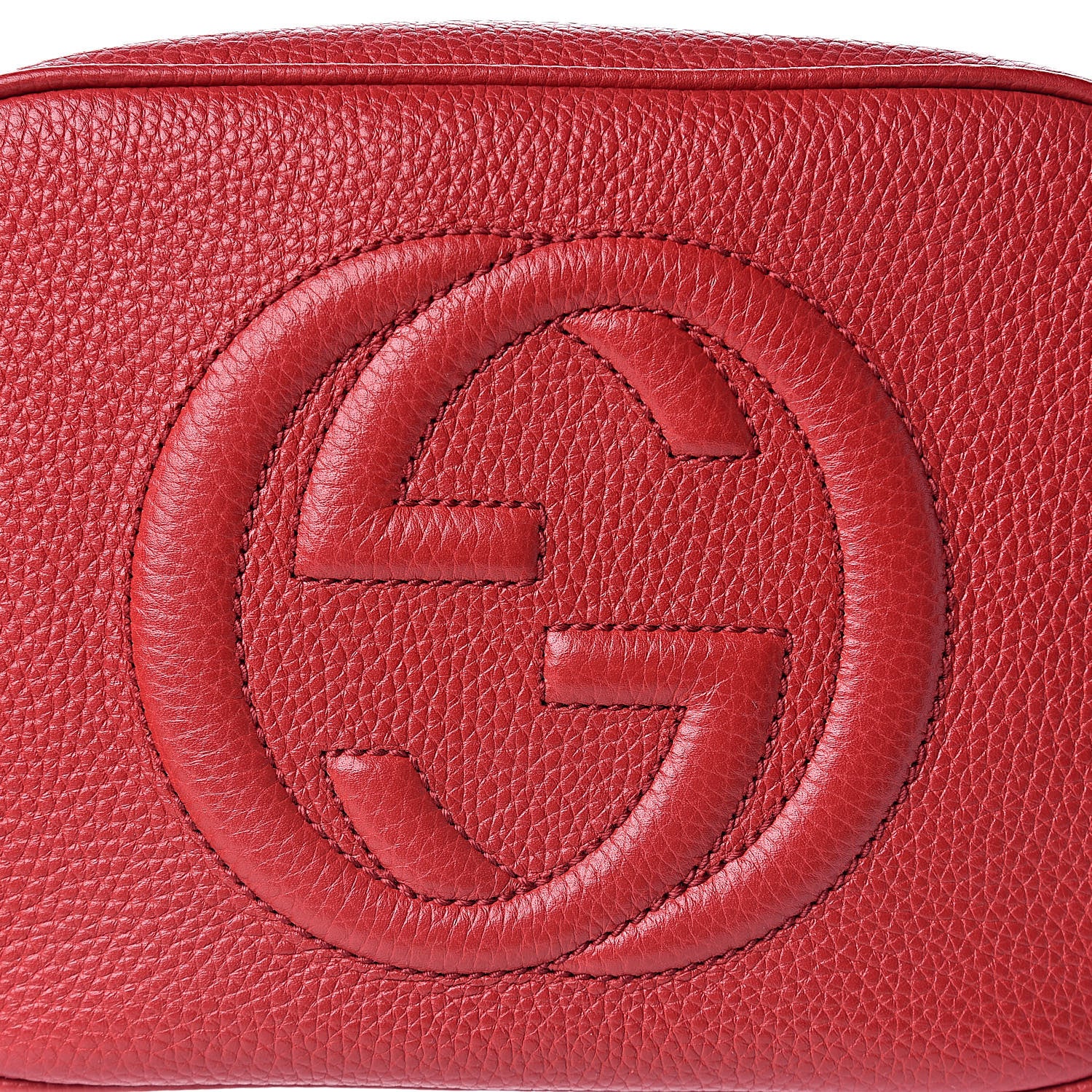Gucci Pebbled Calfskin Small Soho Disco Bag Vibrant Red 10 of 10