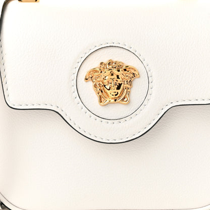 Versace Grained Calfskin Mini La Medusa Bag White 7 of 9
