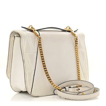 Versace Nappa Quilted Virtus Top Handle Shoulder Bag White 3 of 13