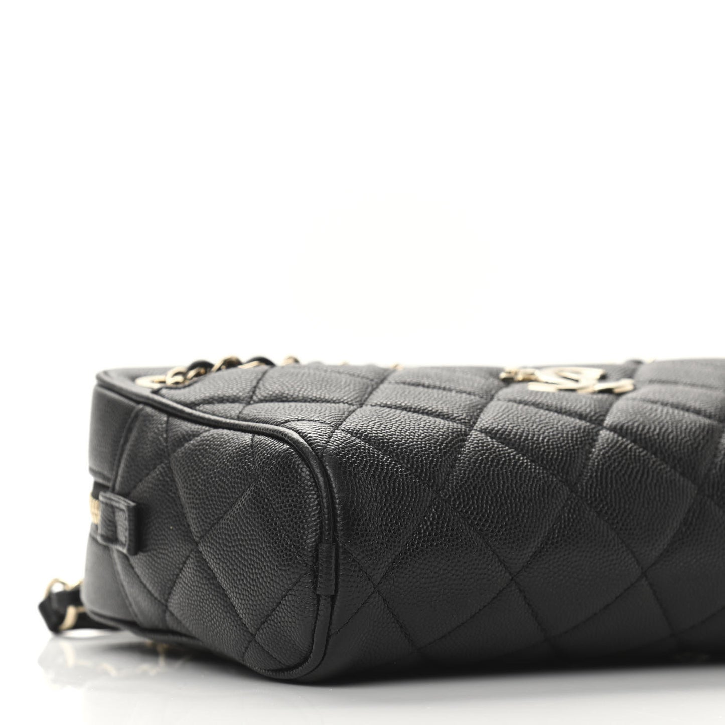 Caviar Quilted Small In & Out Camera Case Black