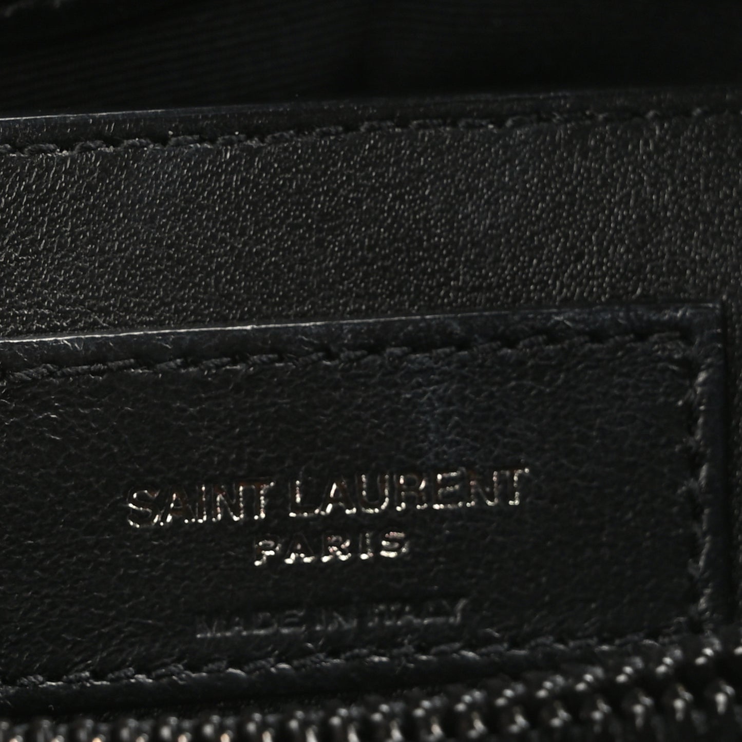 Calfskin Y Quilted Monogram Monochrome Small Loulou Chain Satchel Black