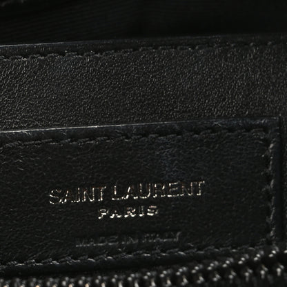 Saint Laurent Calfskin Y Quilted Monogram Monochrome Small Loulou Chain Satchel Black 6 of 8