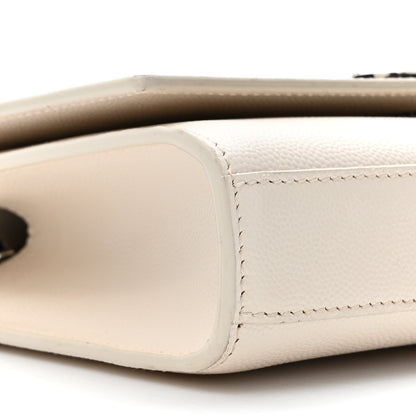 Saint Laurent Grain De Poudre Small Monogram Kate Satchel Blanc Vintage 10 of 17