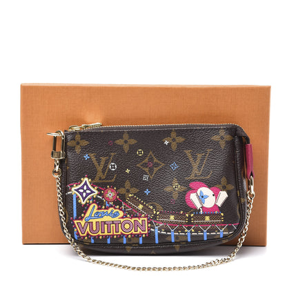 Louis Vuitton Monogram 2020 Christmas Animation Roller Coaster Mini Pochette Accessories Pivoine 9 of 9