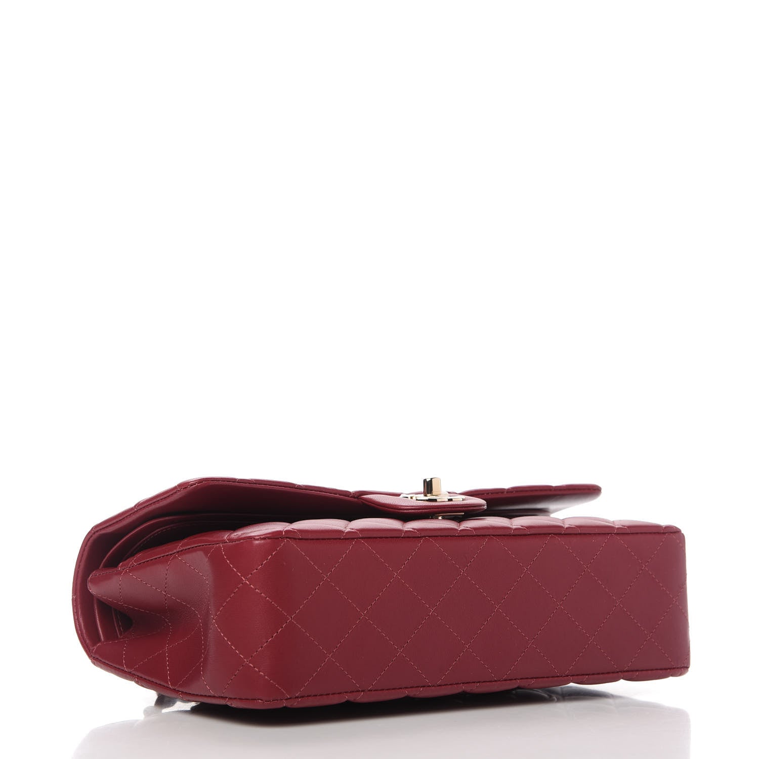 Chanel Lambskin Quilted Medium Double Flap Burgundy 4 of 11