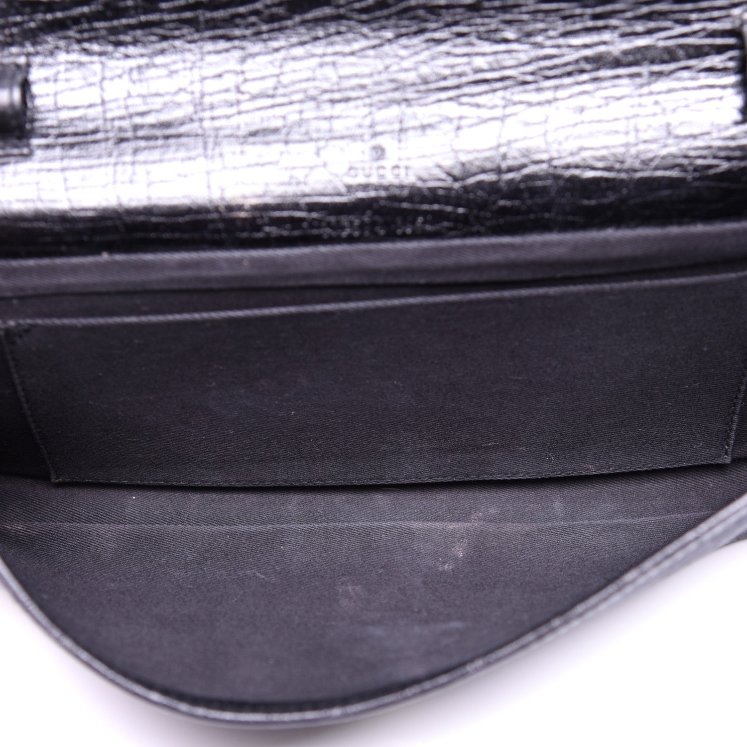 Gucci Monogram Bamboo Bar Clutch Black 5 of 11